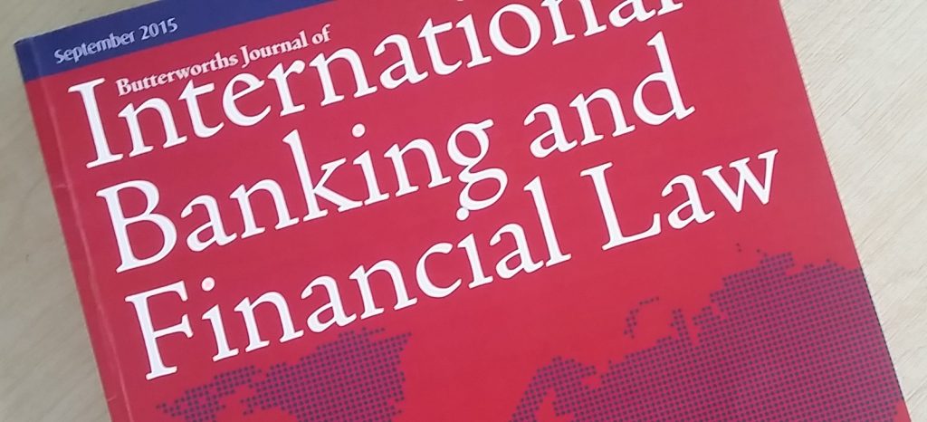 Butterworths Journal of International International and Financial Law Commissions Tahir Ashraf banking barrister